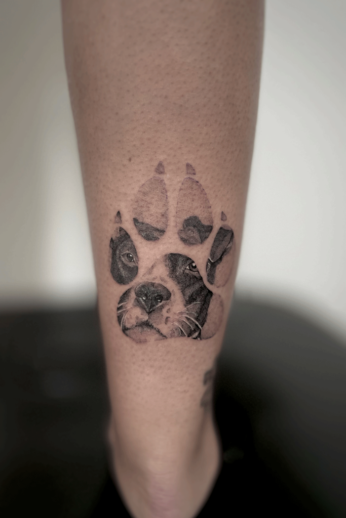Impronta di zampa canina Micro realistica - Portfolio - Arte Incisa